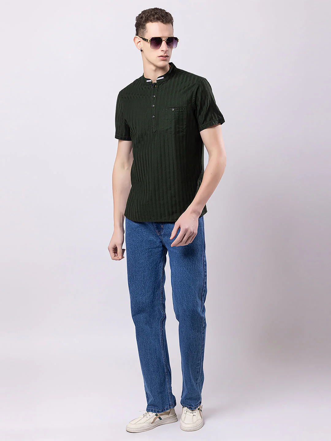 Band-striped Knitted Kurta - Image 5