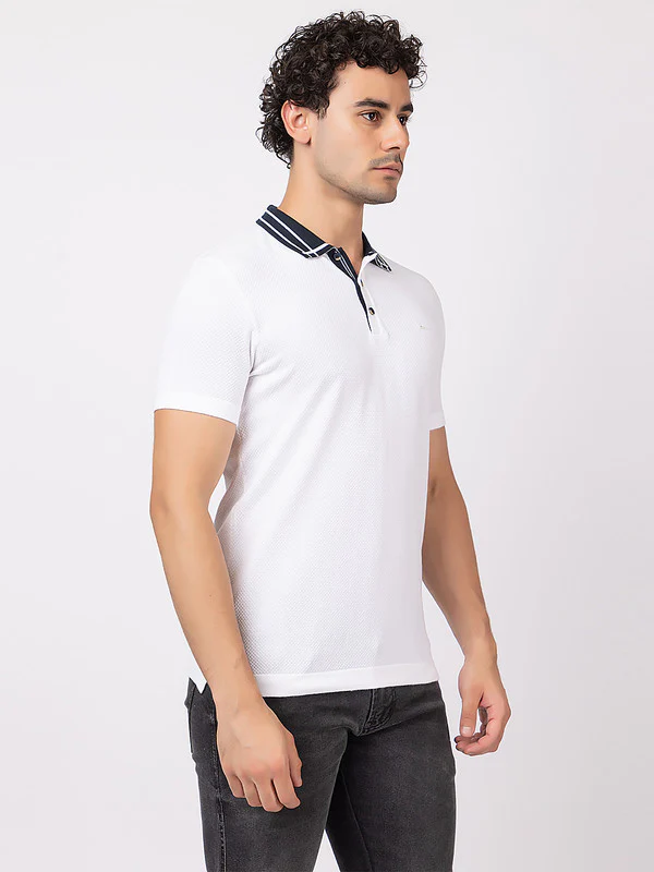 Popcorn Knit Solid Polo - Image 3