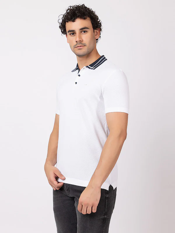 Popcorn Knit Solid Polo - Image 4