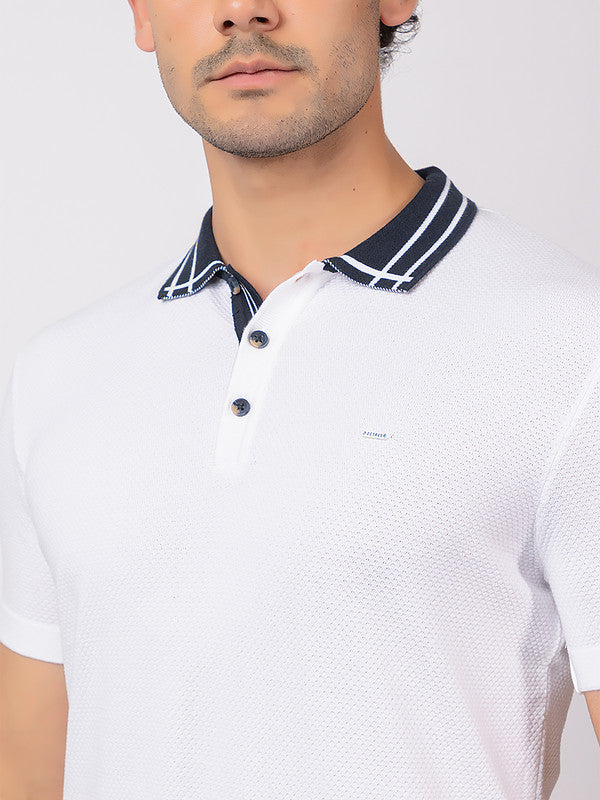 Popcorn Knit Solid Polo - Image 5