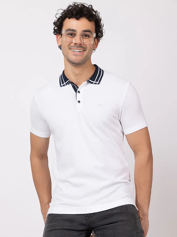 Popcorn Knit Solid Polo - Image 7