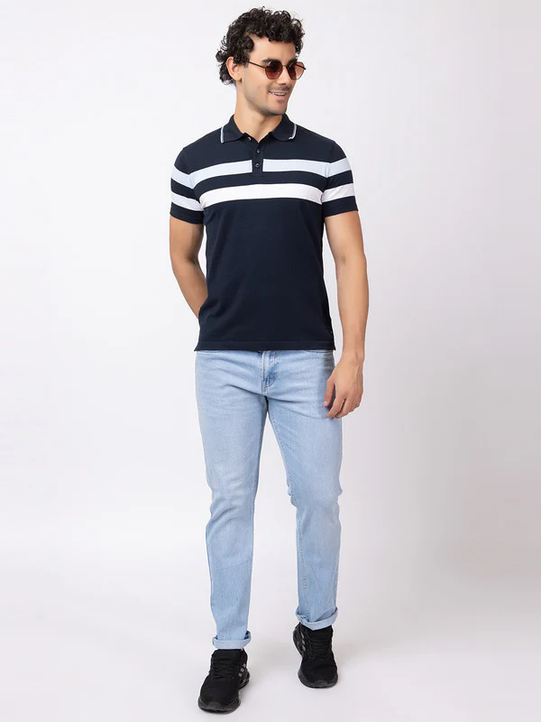 Horizontal Striped Classic Polo
