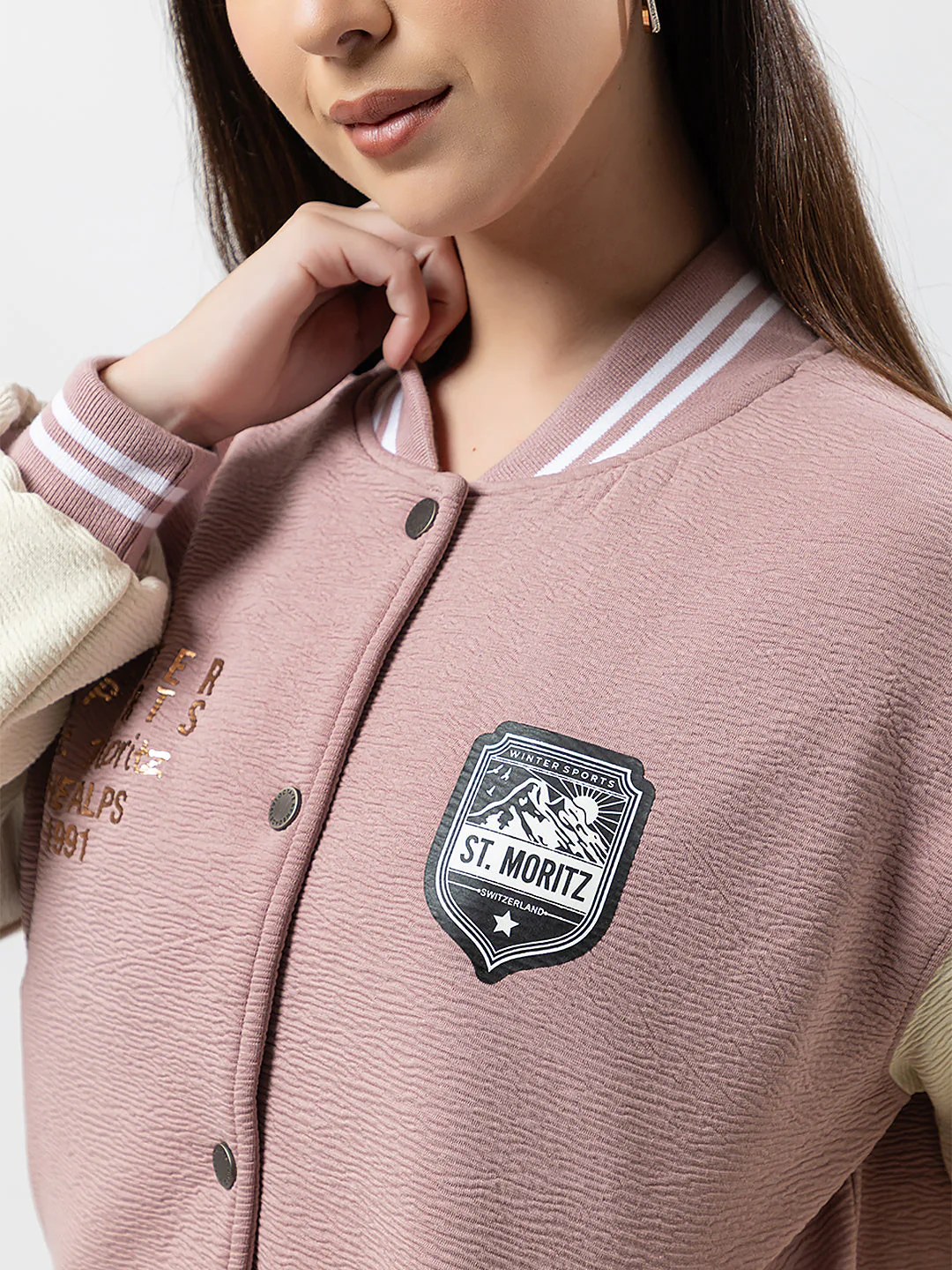 Women's Button-Up Graphic Sweatshirt - Image 6