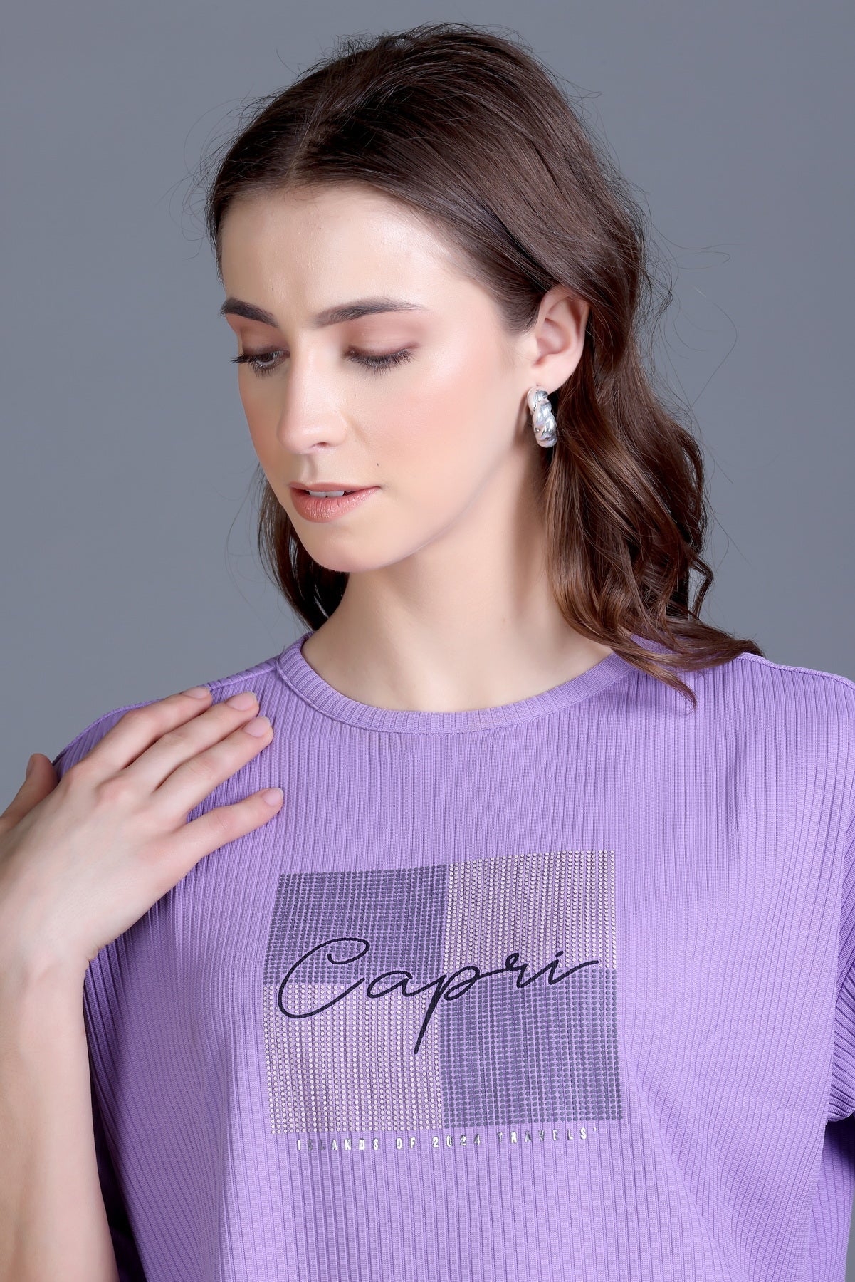 Women's Cable-Knit Short Tee - Image 16