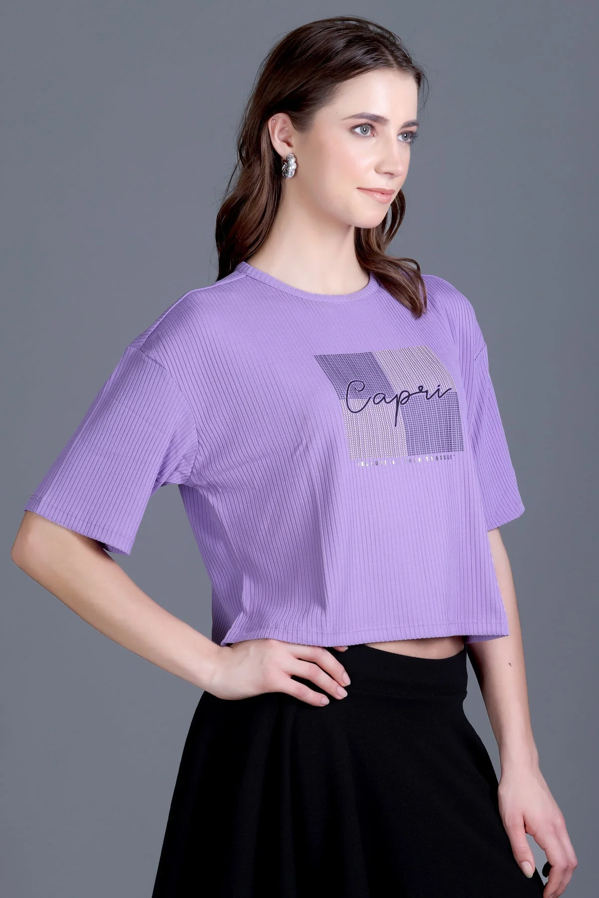 Women's Cable-Knit Short Tee - Image 17