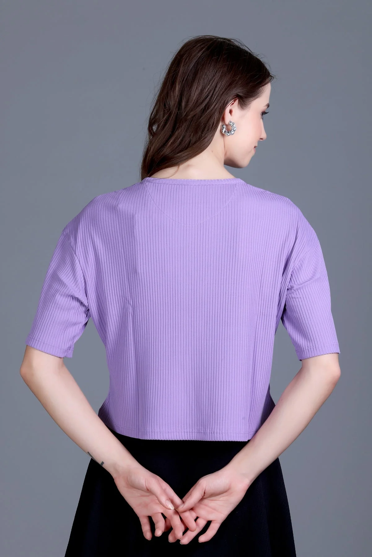 Women's Cable-Knit Short Tee - Image 18