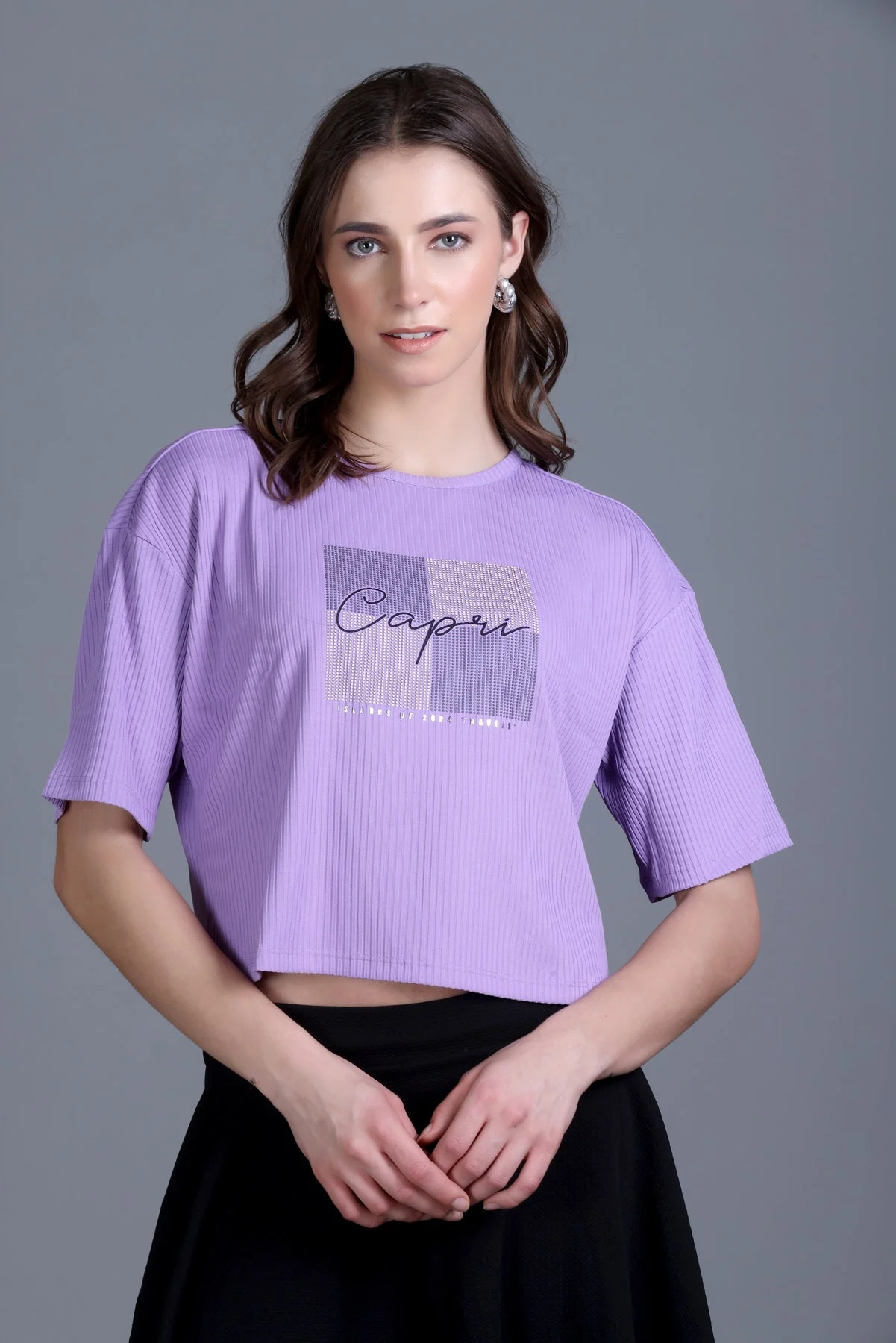 Women's Cable-Knit Short Tee - Image 19