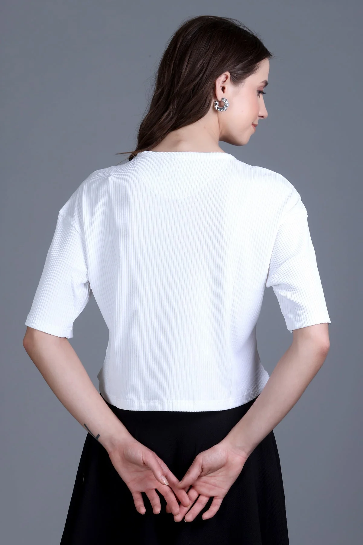 Women's Cable-Knit Short Tee - Image 33