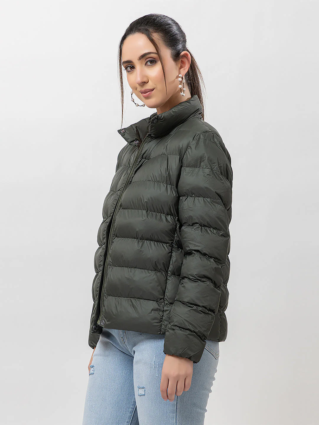 Women's Structured Puffer Jacket - Image 2