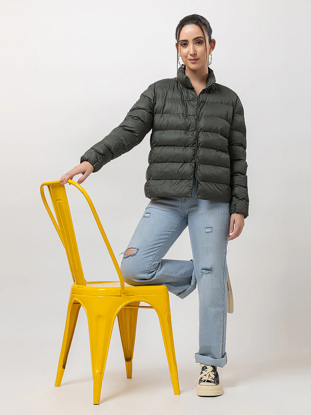Women's Structured Puffer Jacket - Image 7