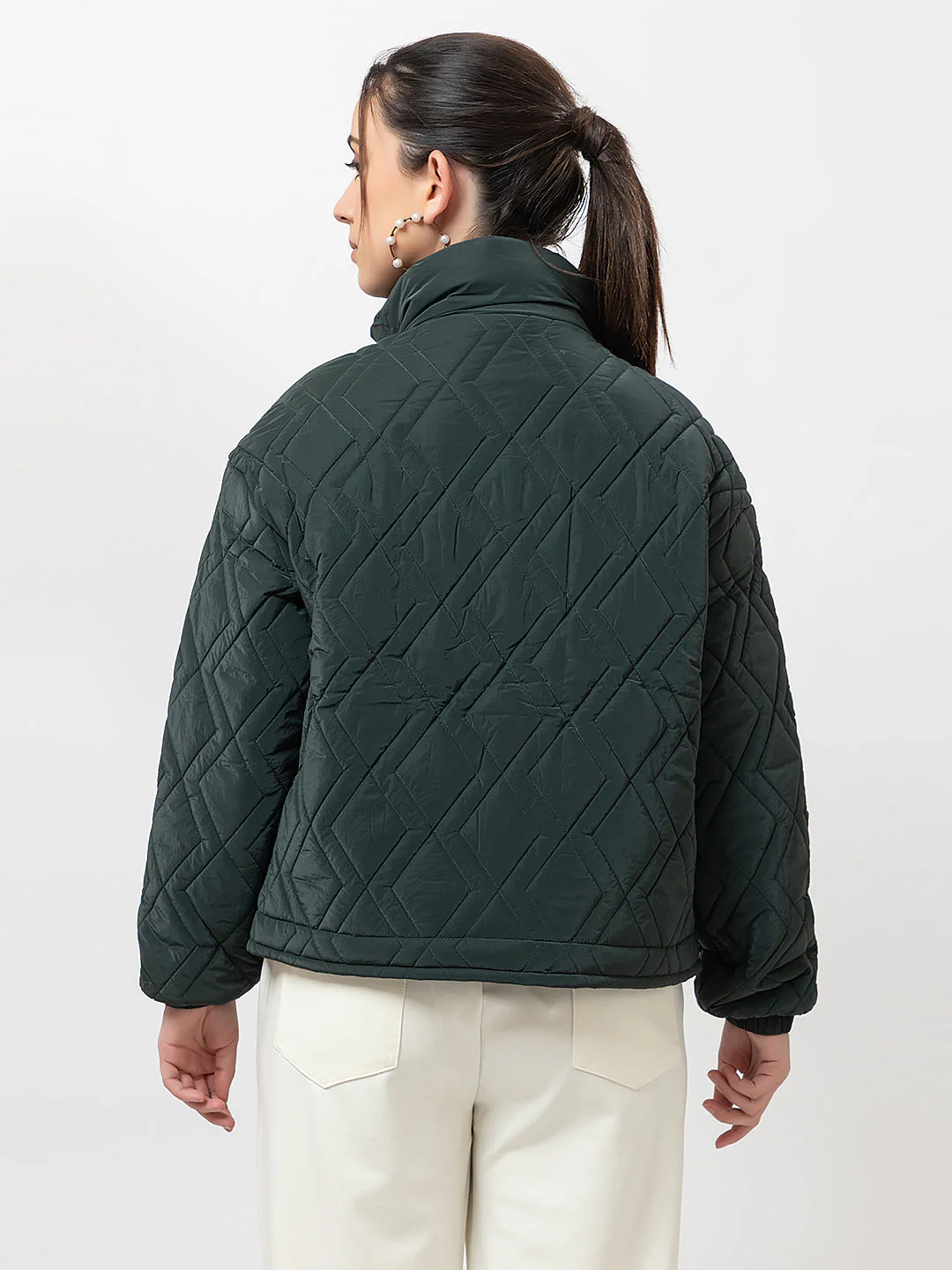 Women's Quilted Button-up Jacket - Image 7