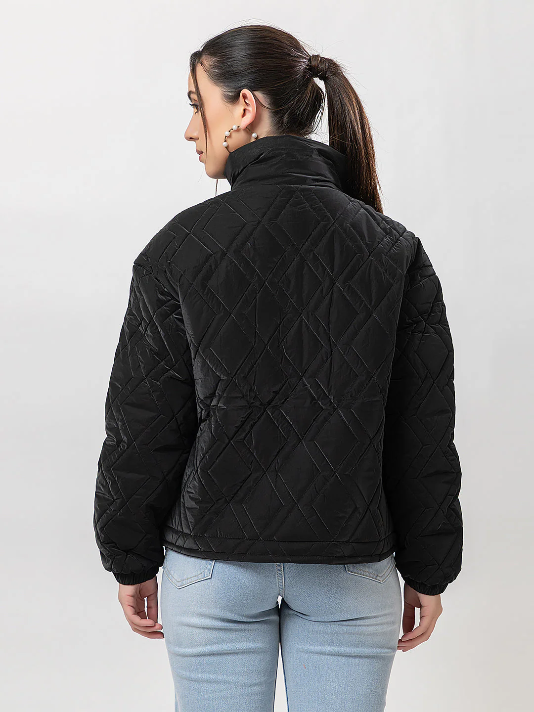 Women's Quilted Button-up Jacket - Image 5