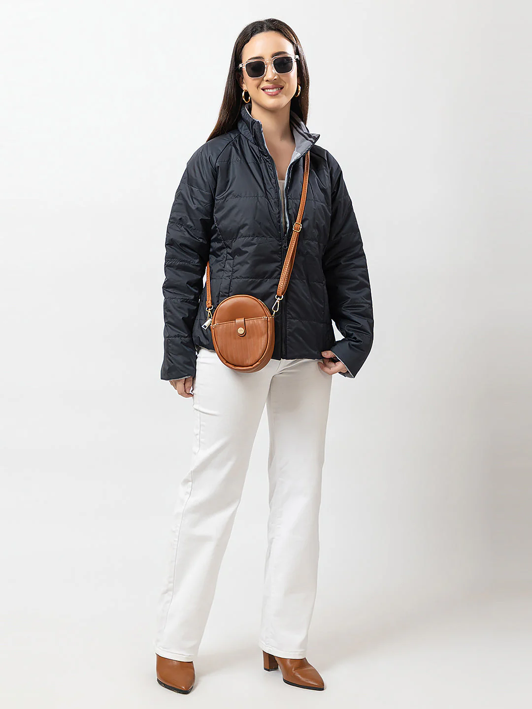 Women's Quilted Zipper Jacket - Image 6