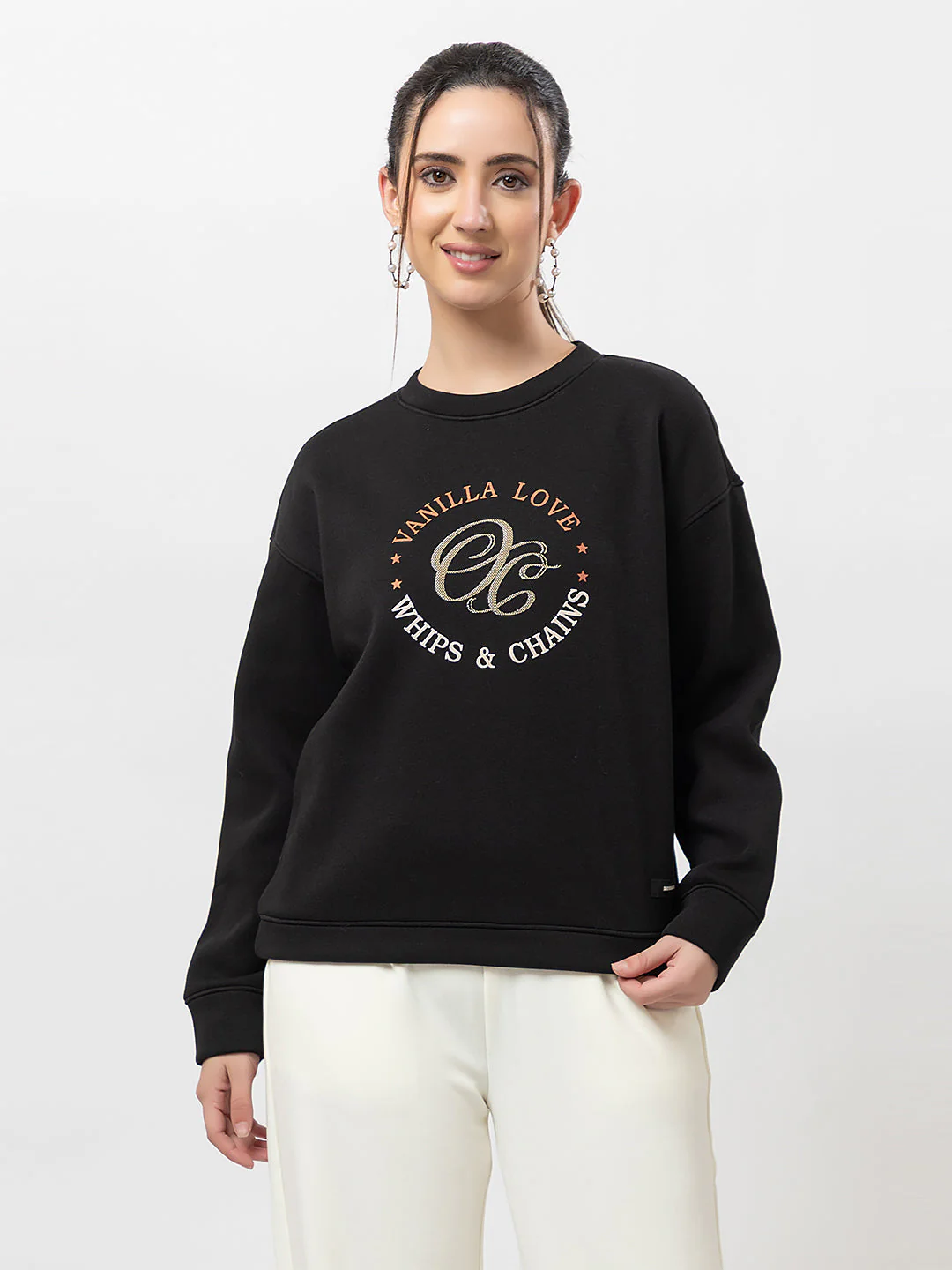 Women's Graphic Crew-Neck Sweatshirt - Image 2