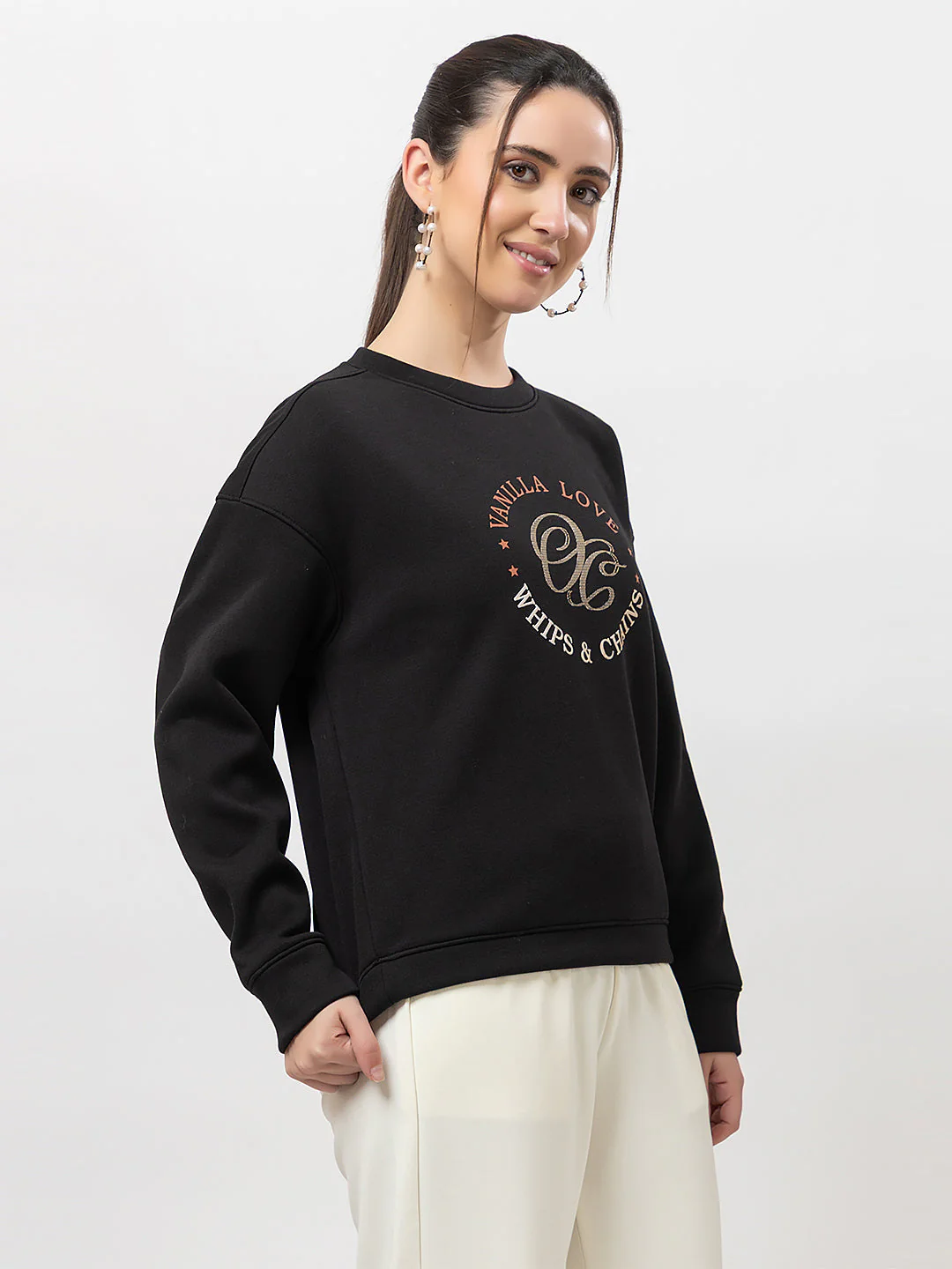 Women's Graphic Crew-Neck Sweatshirt - Image 6