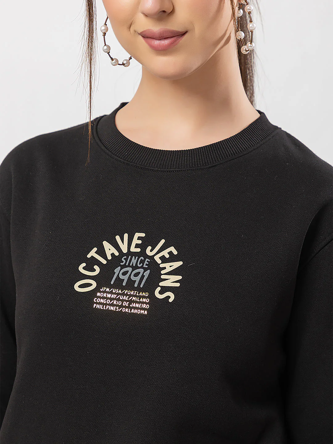 Women's Graphic Crew-Neck Sweatshirt - Image 2