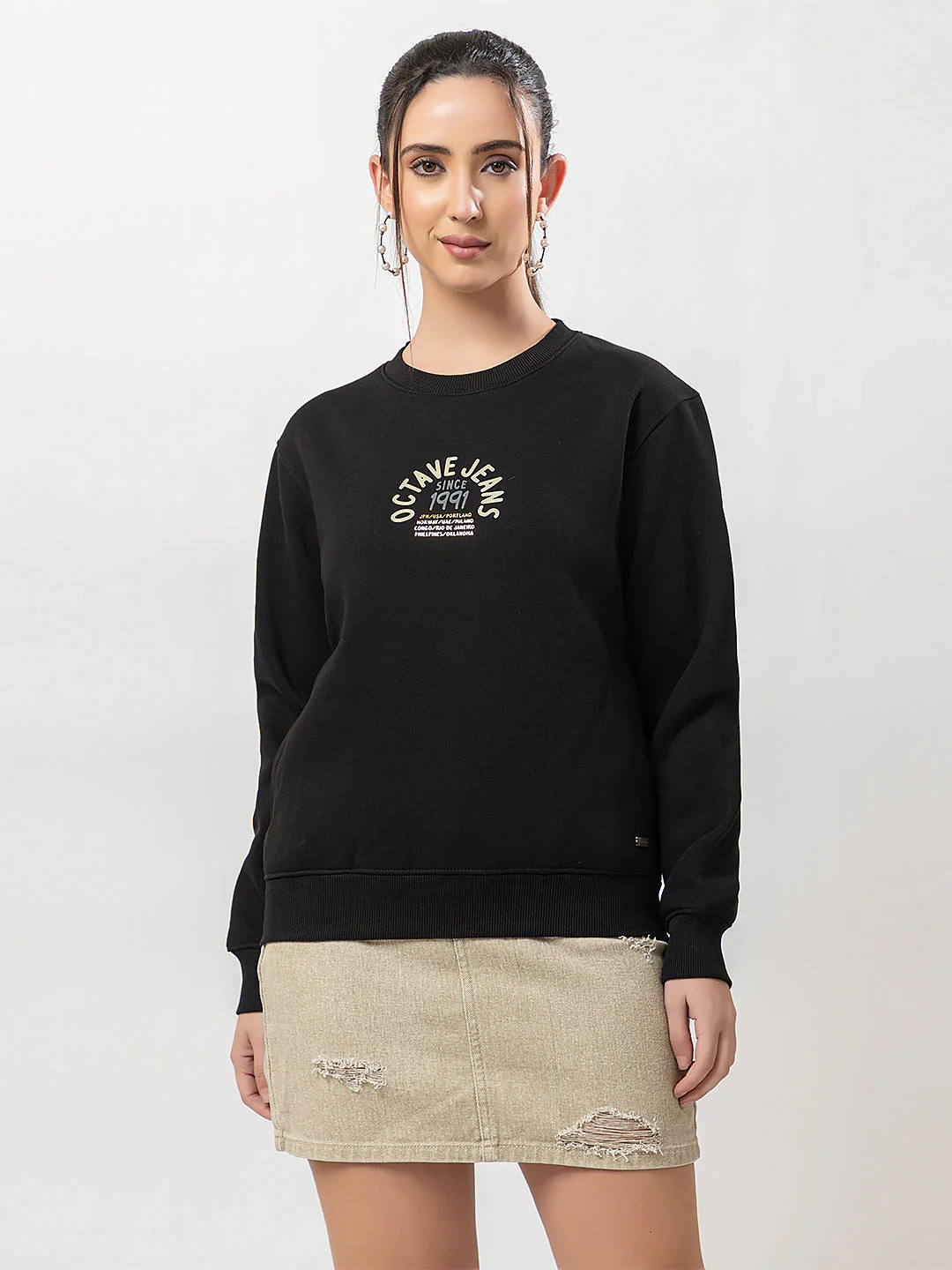 Women's Graphic Crew-Neck Sweatshirt - Image 7