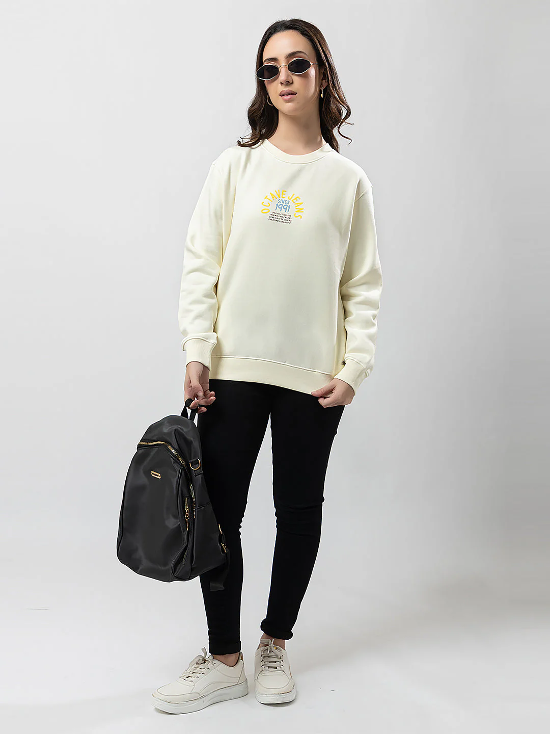 Women's Graphic Crew-Neck Sweatshirt - Image 7