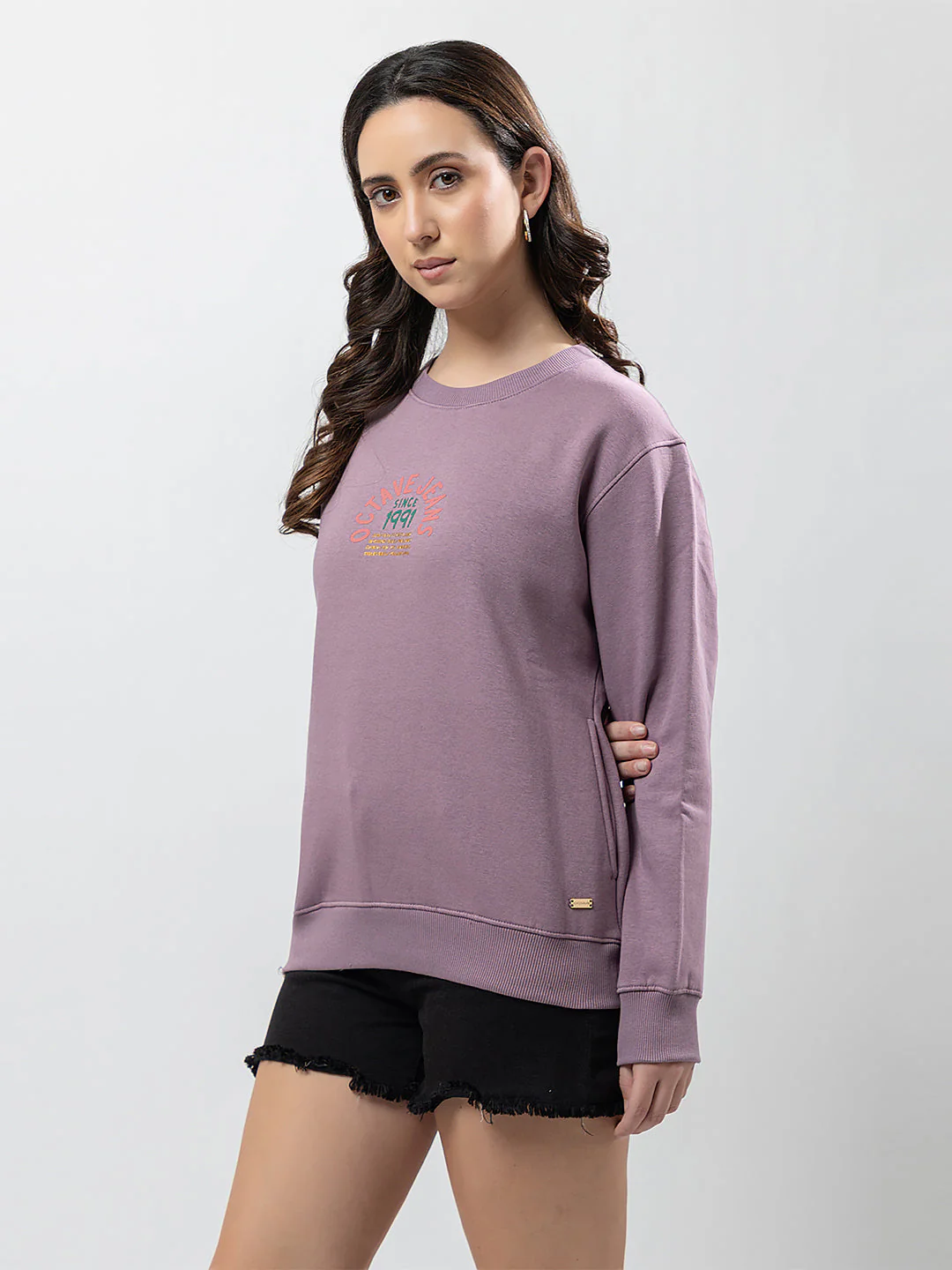 Women's Graphic Crew-Neck Sweatshirt - Image 2