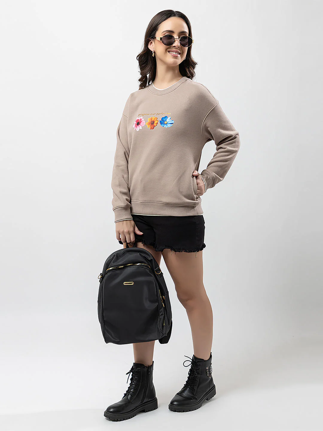 Women's Cozy Floral-Print Sweatshirt - Image 7
