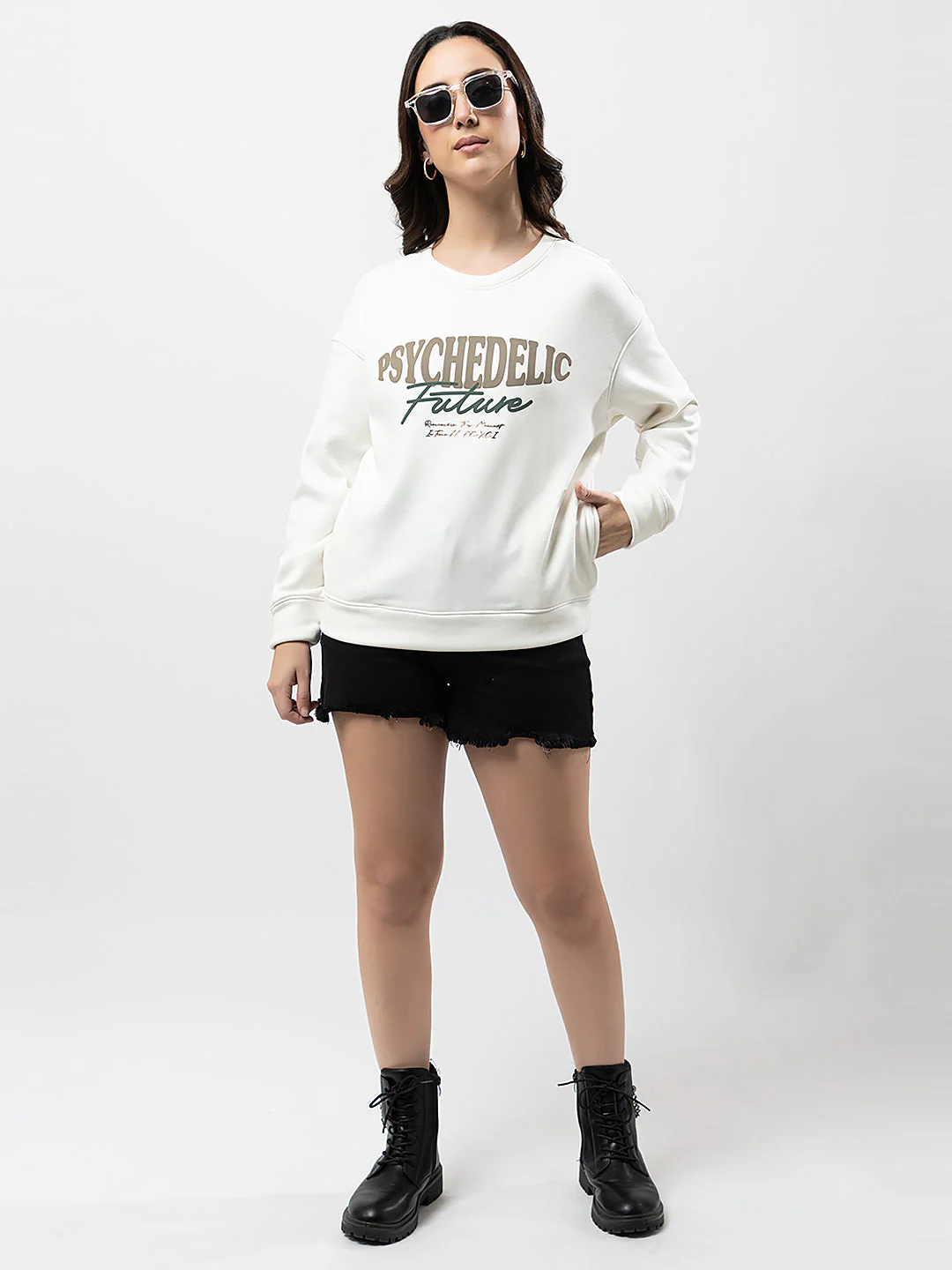 Women's Graphic Crew-Neck Sweatshirt - Image 7