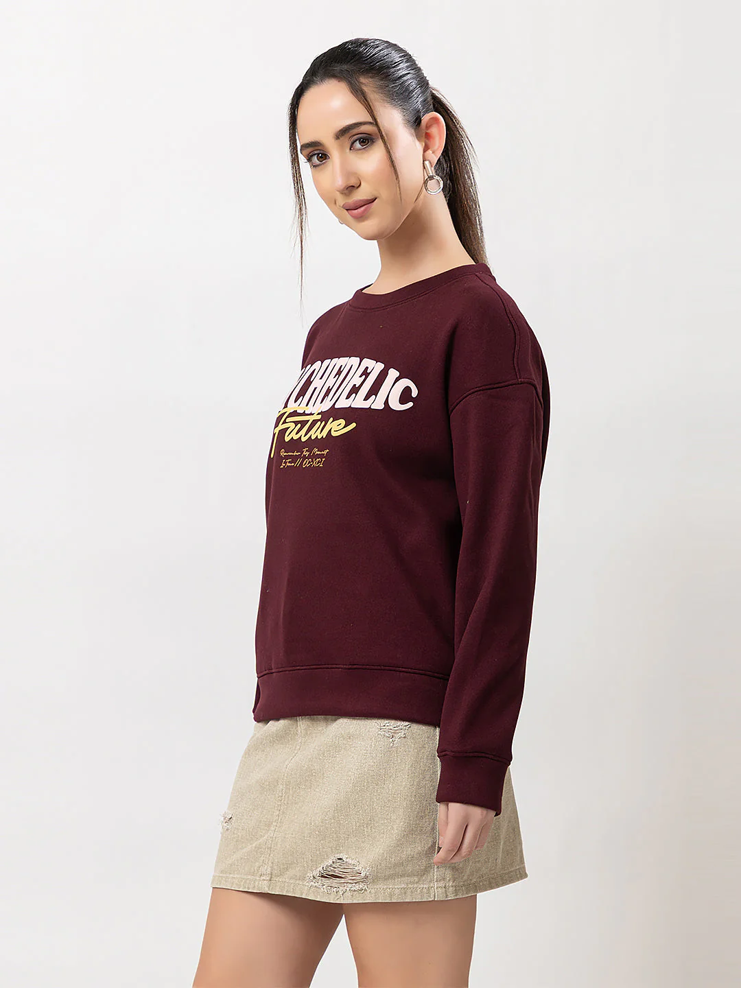 Women's Graphic Crew-Neck Sweatshirt - Image 2