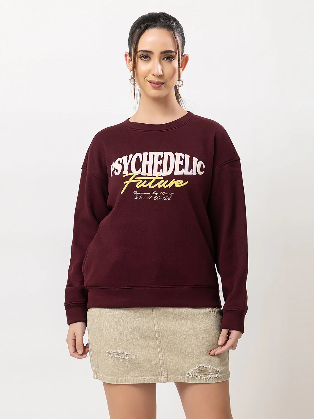 Women's Graphic Crew-Neck Sweatshirt - Image 5