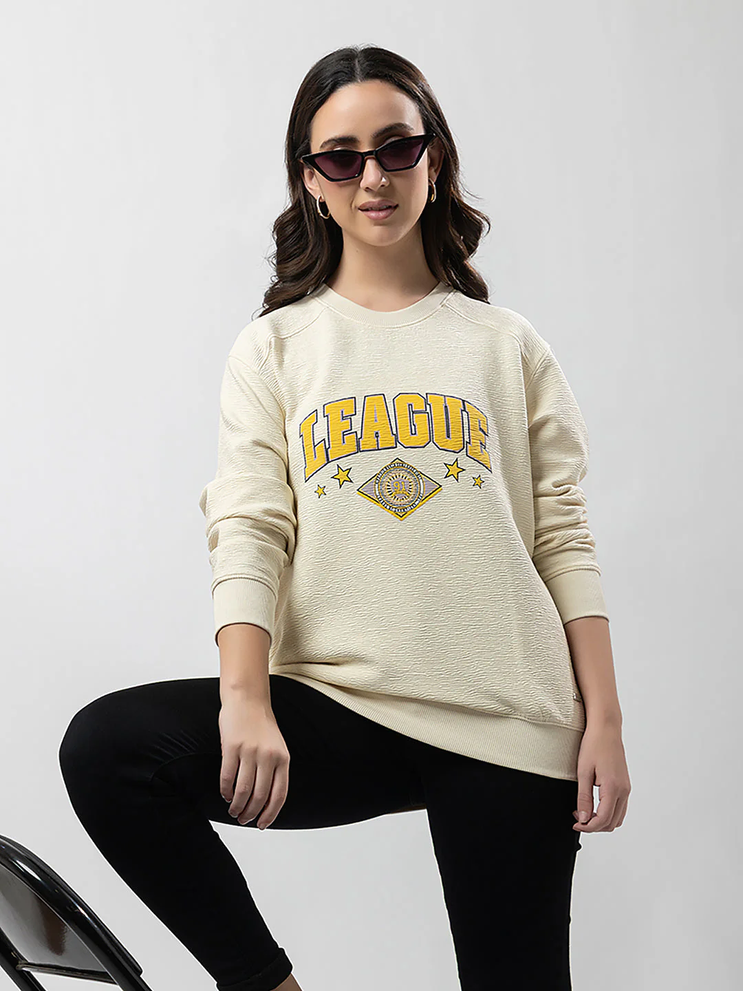 Women's Graphic 'League' Sweatshirt - Image 7