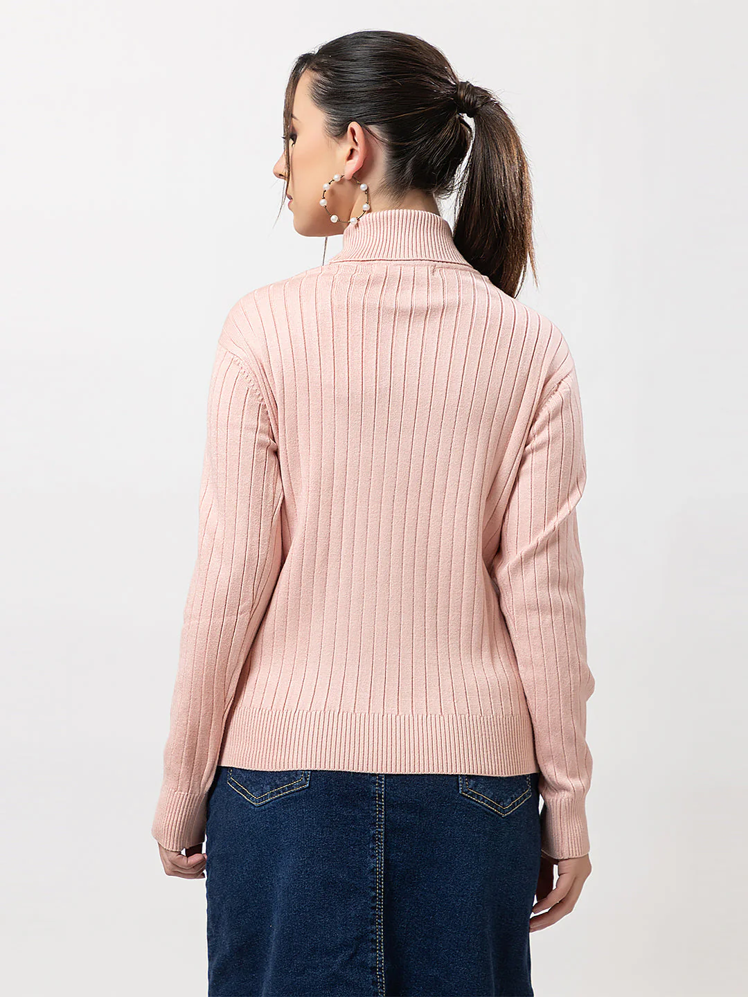 Women's Cable-Knit Solid Sweater - Image 2