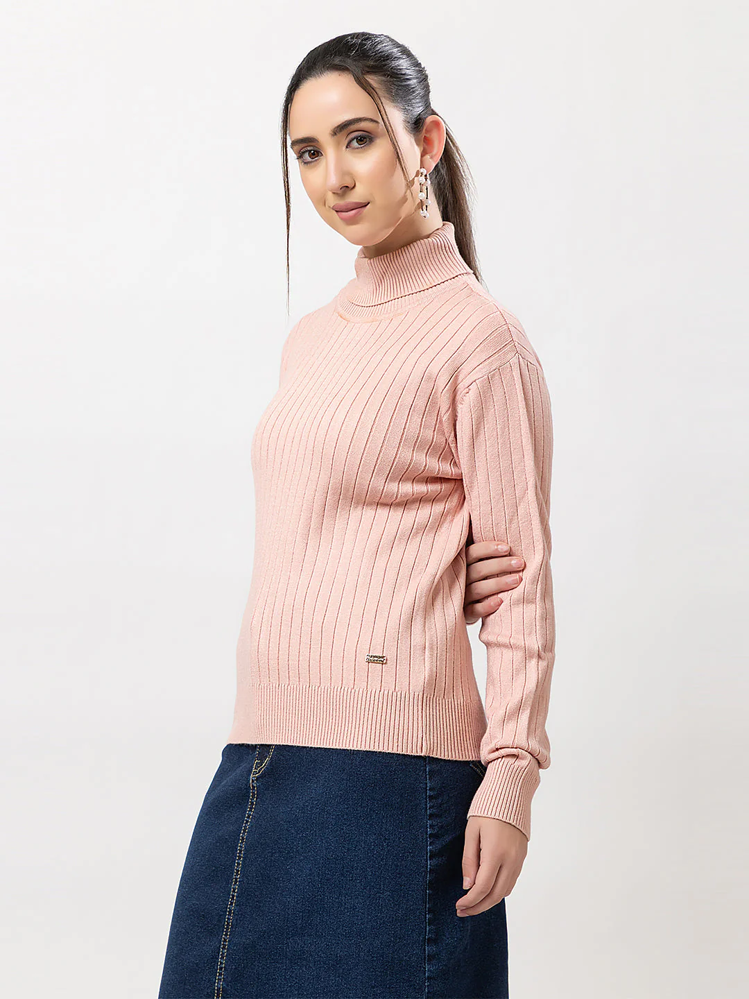 Women's Cable-Knit Solid Sweater - Image 4