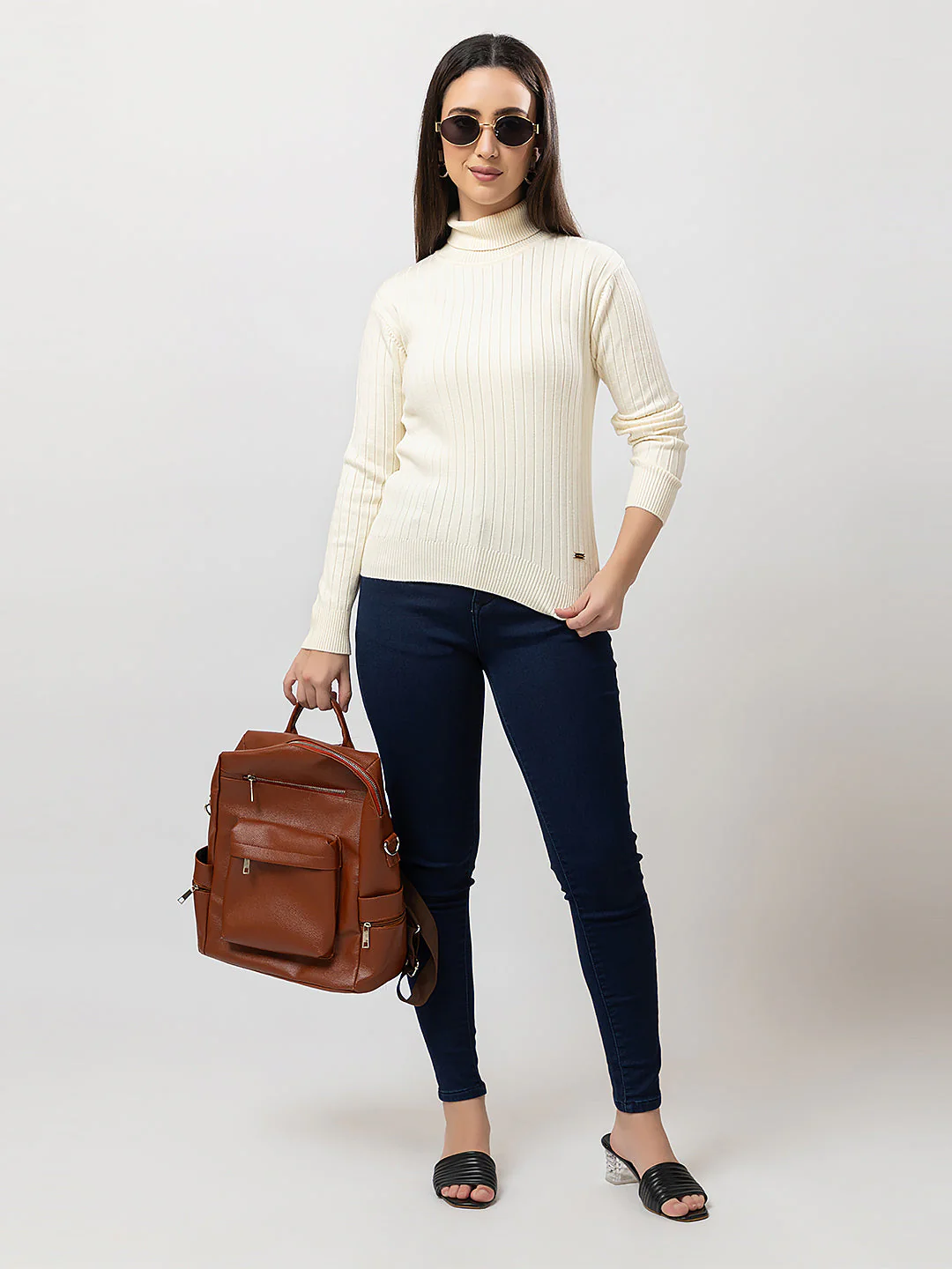 Women's Cable-Knit Solid Sweater - Image 7