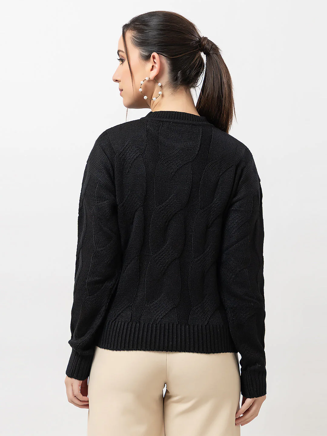 Women's Cozy Cable-Knit Sweater - Image 6