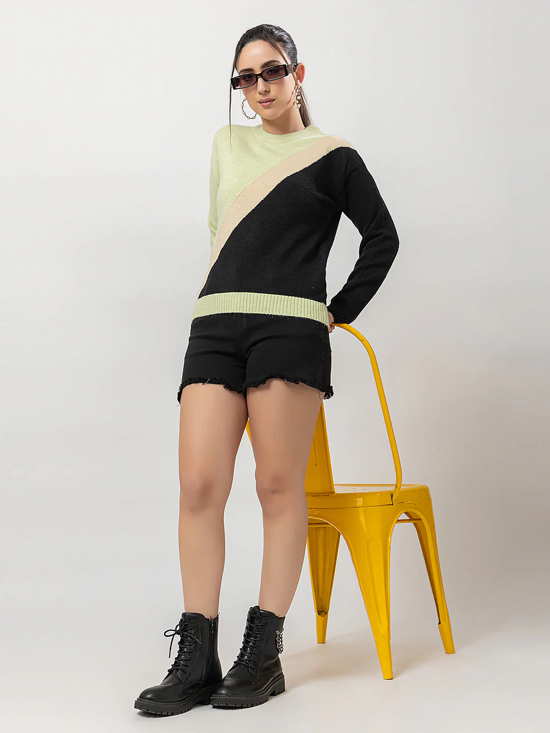 Women's Multicolour Full Sweater - Image 2