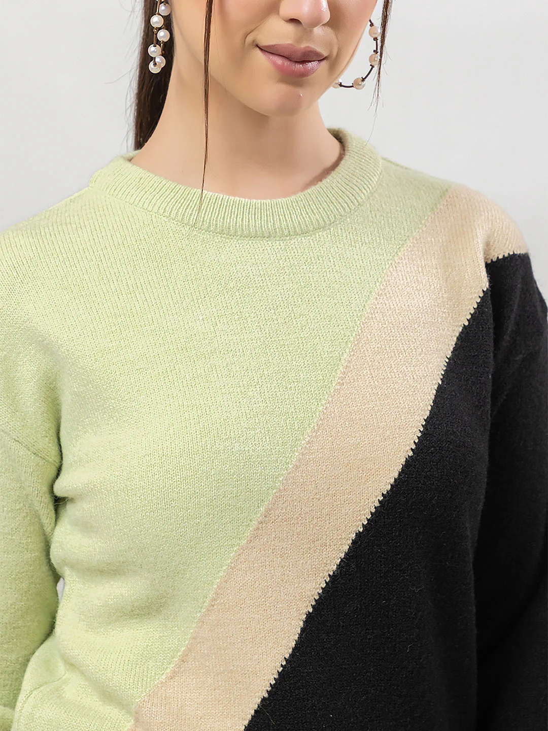 Women's Multicolour Full Sweater - Image 3