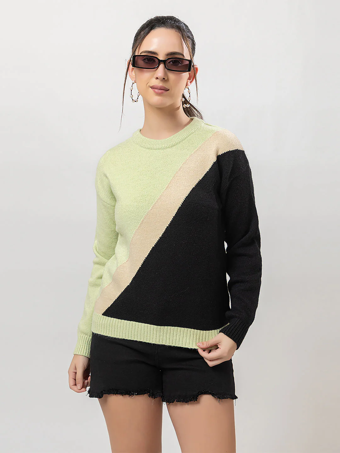 Women's Multicolour Full Sweater - Image 4