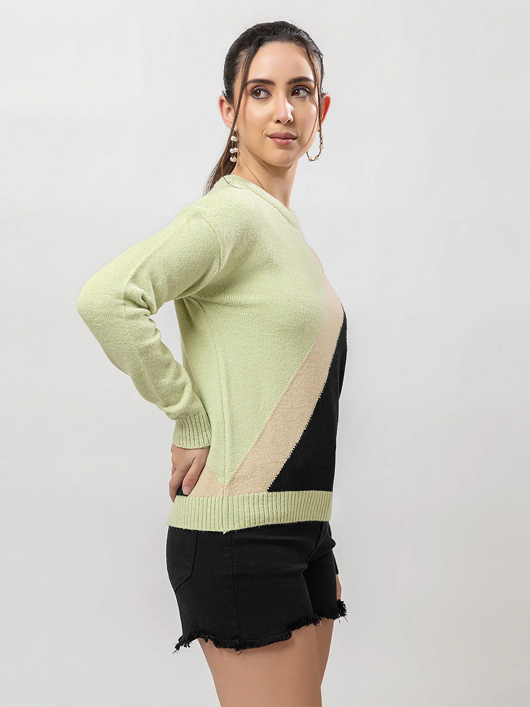 Women's Multicolour Full Sweater - Image 5