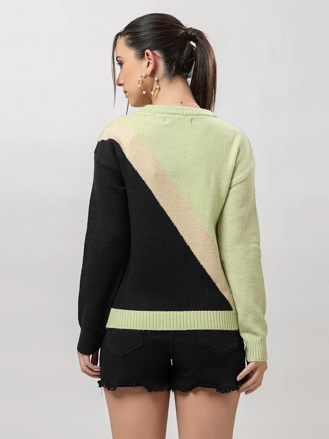 Women's Multicolour Full Sweater - Image 6