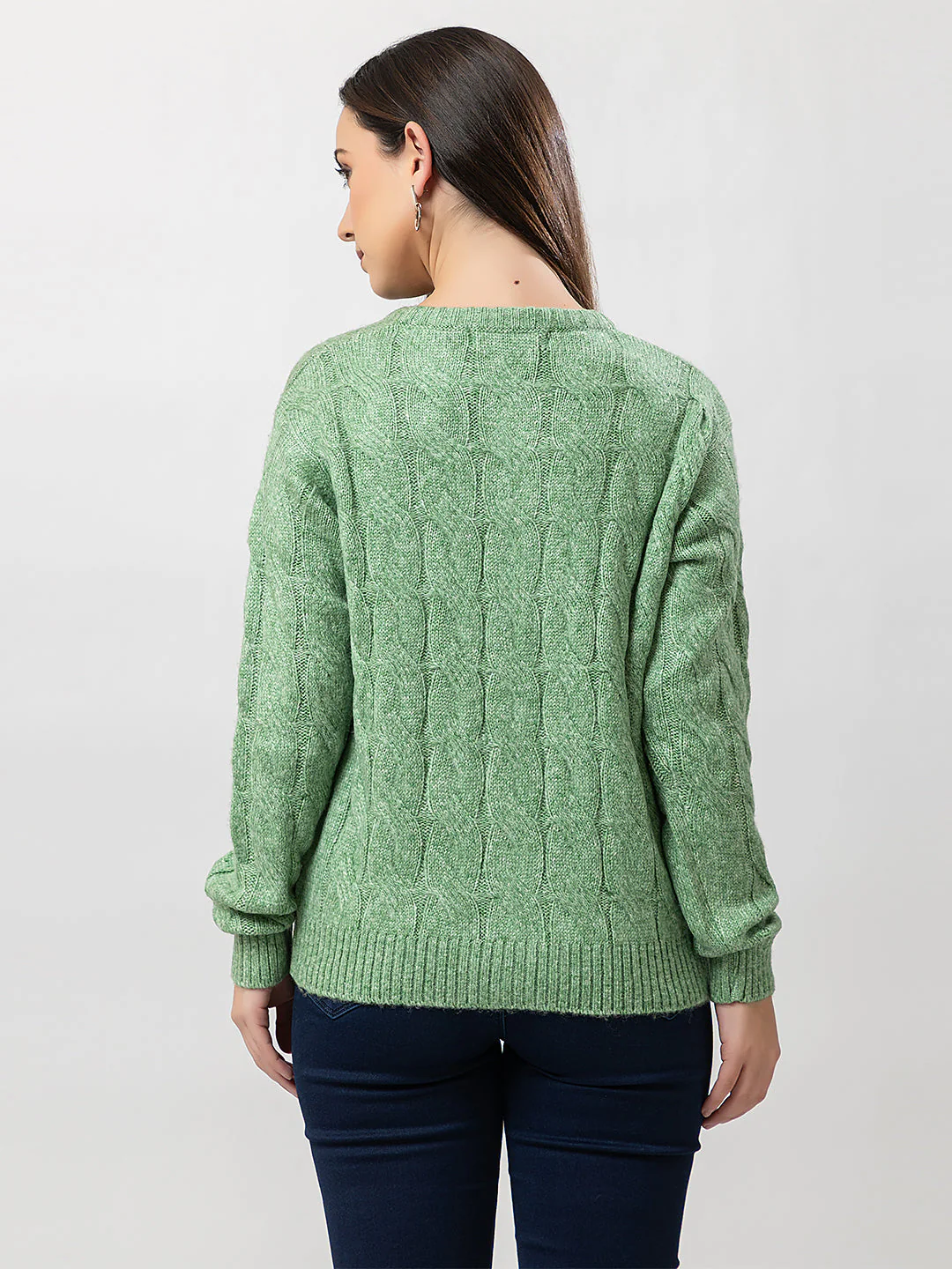 Women's Cable-Knit Solid Cardigan - Image 4