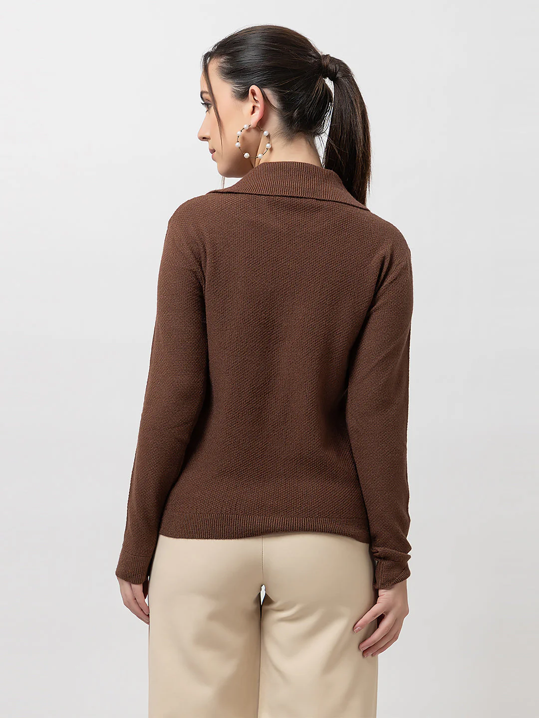 Women's Jersey-Knit Solid Cardigan - Image 6