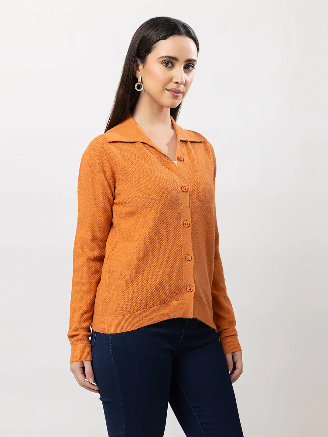 Women's Jersey-Knit Solid Cardigan - Image 2