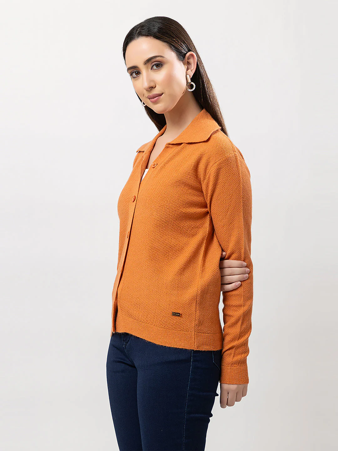 Women's Jersey-Knit Solid Cardigan - Image 4