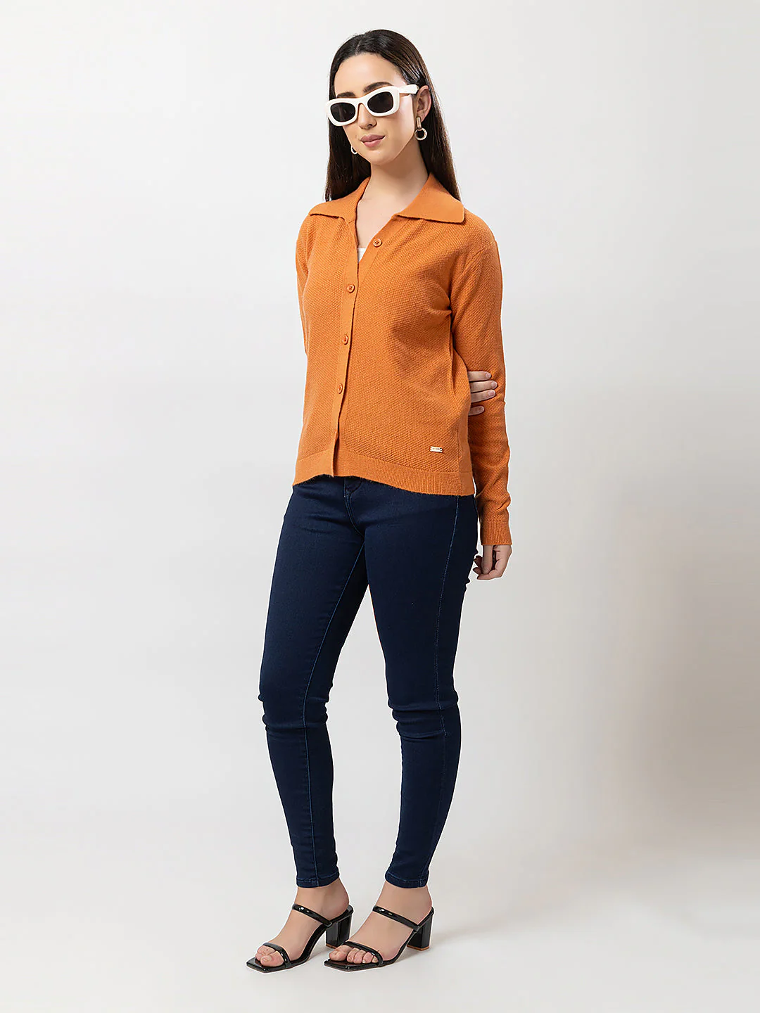 Women's Jersey-Knit Solid Cardigan - Image 6