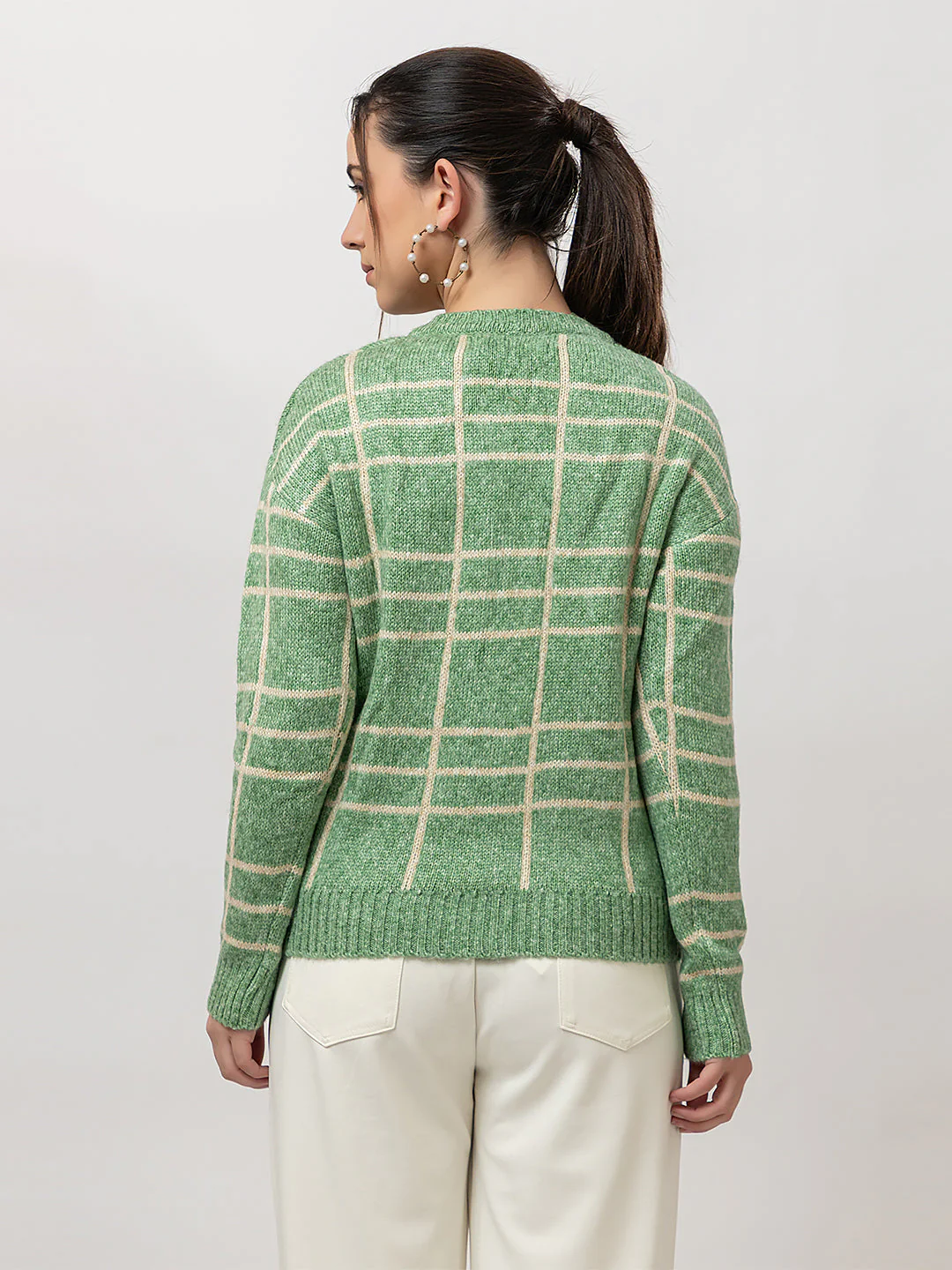 Women's Checked Cozy Cardigan - Image 4