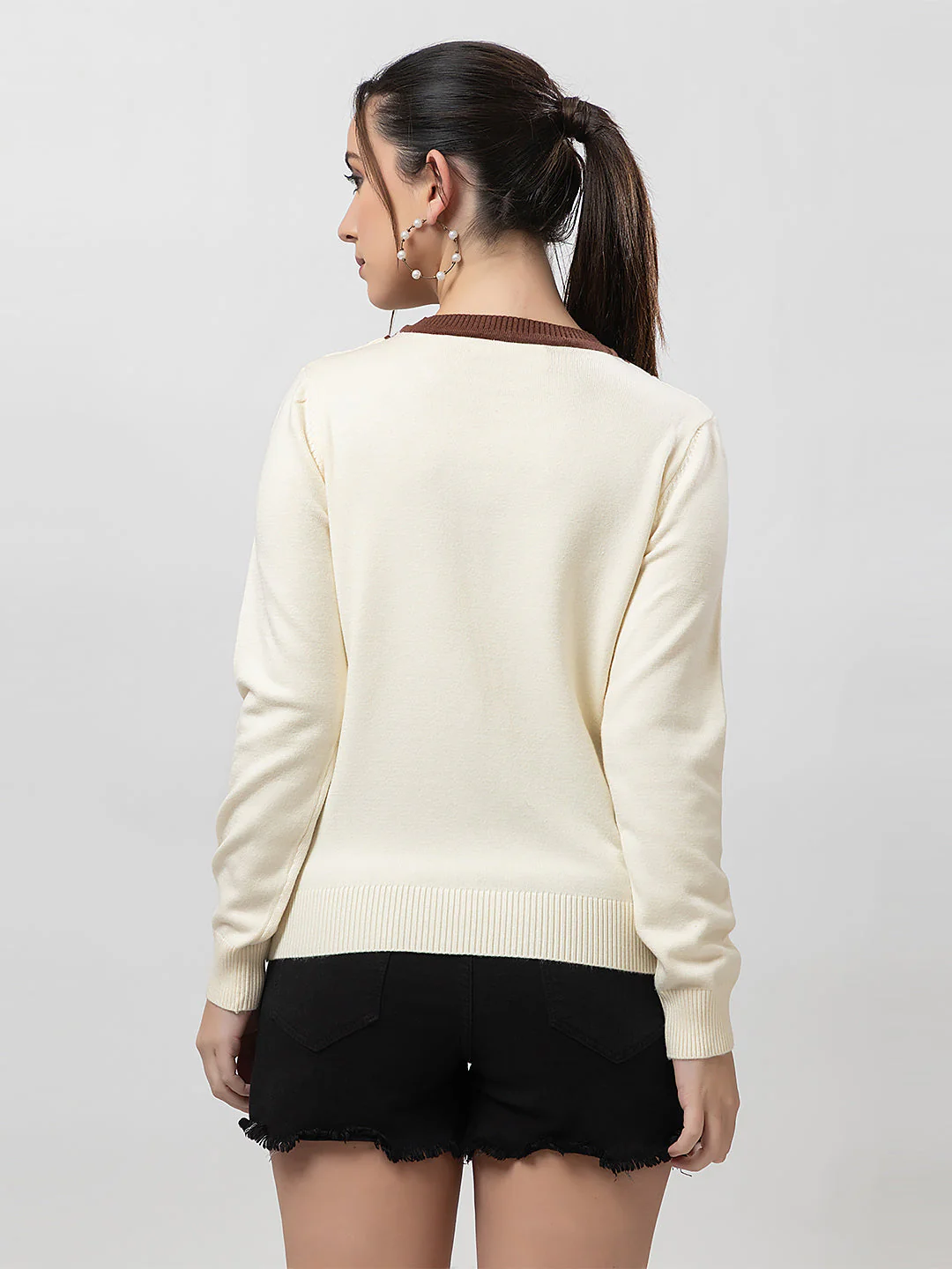Women's Duo-Colour Stylish Cardigan - Image 3