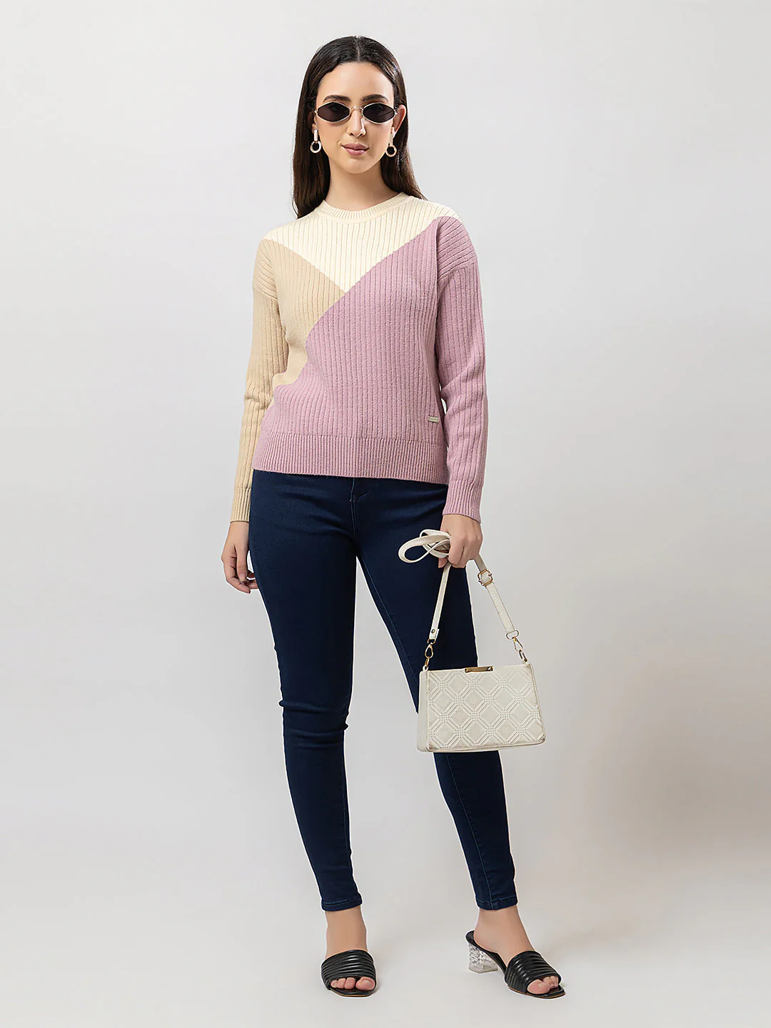 Women's Multicolour Full Sweater - Image 7