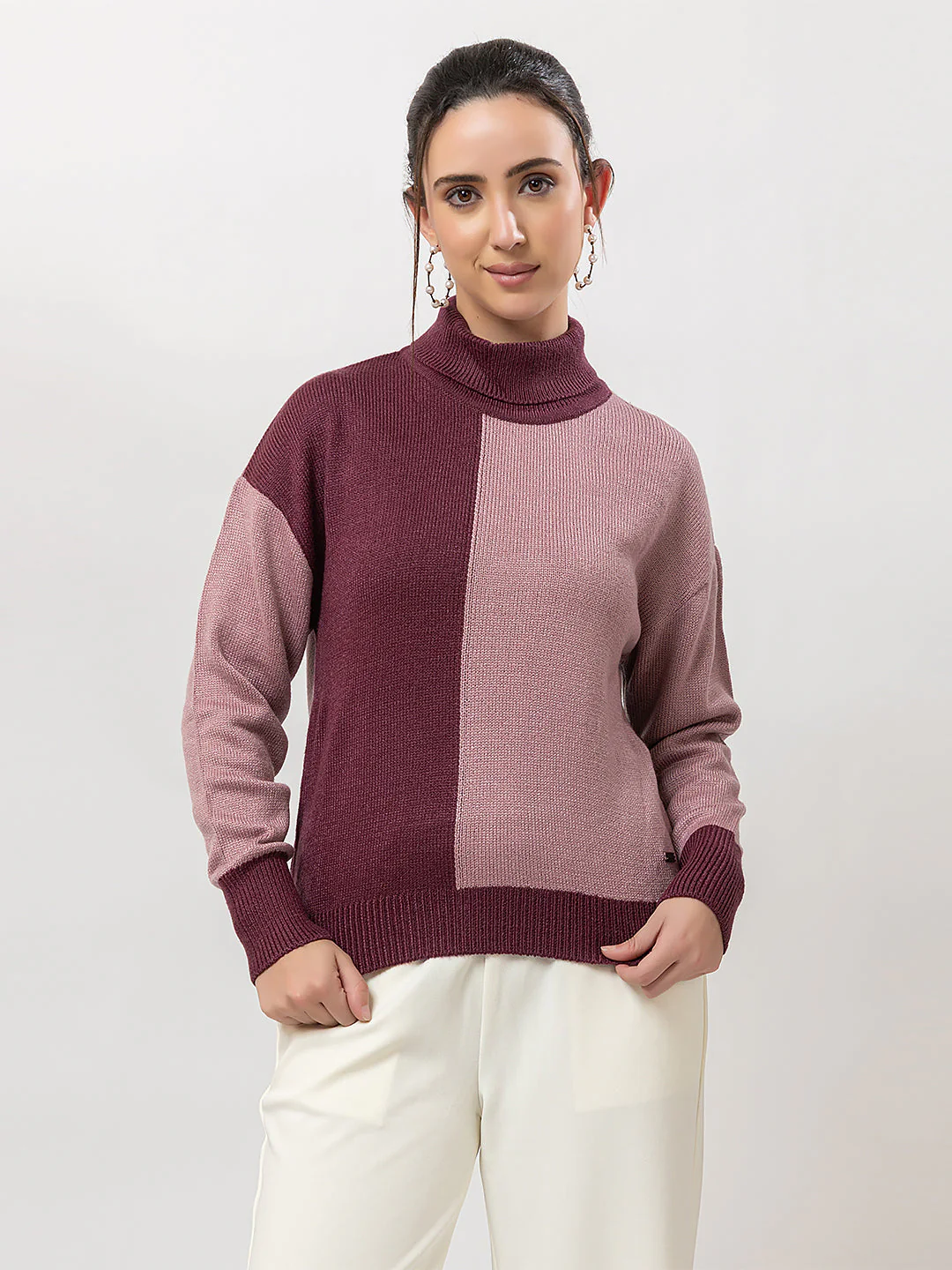 Women's Duo-Colour Full Sweater - Image 3