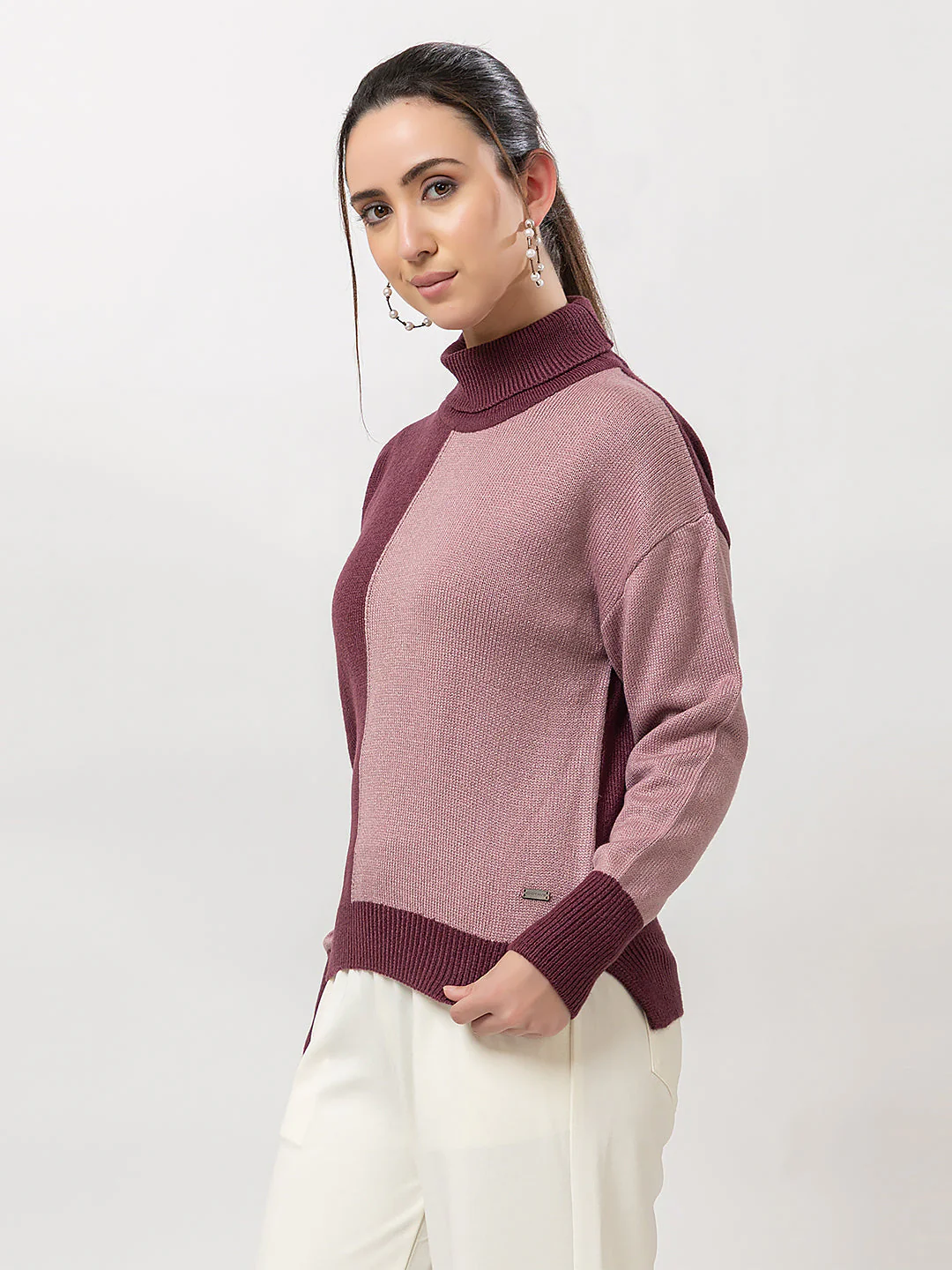 Women's Duo-Colour Full Sweater - Image 4
