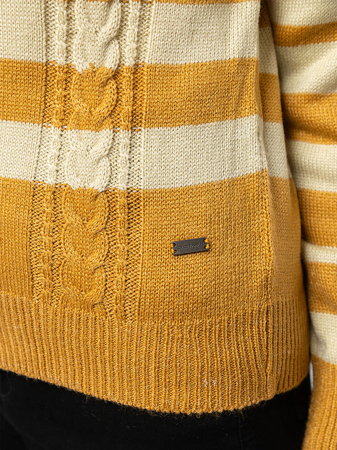 Women's Cable-Knit Zipper Cardigan - Image 6