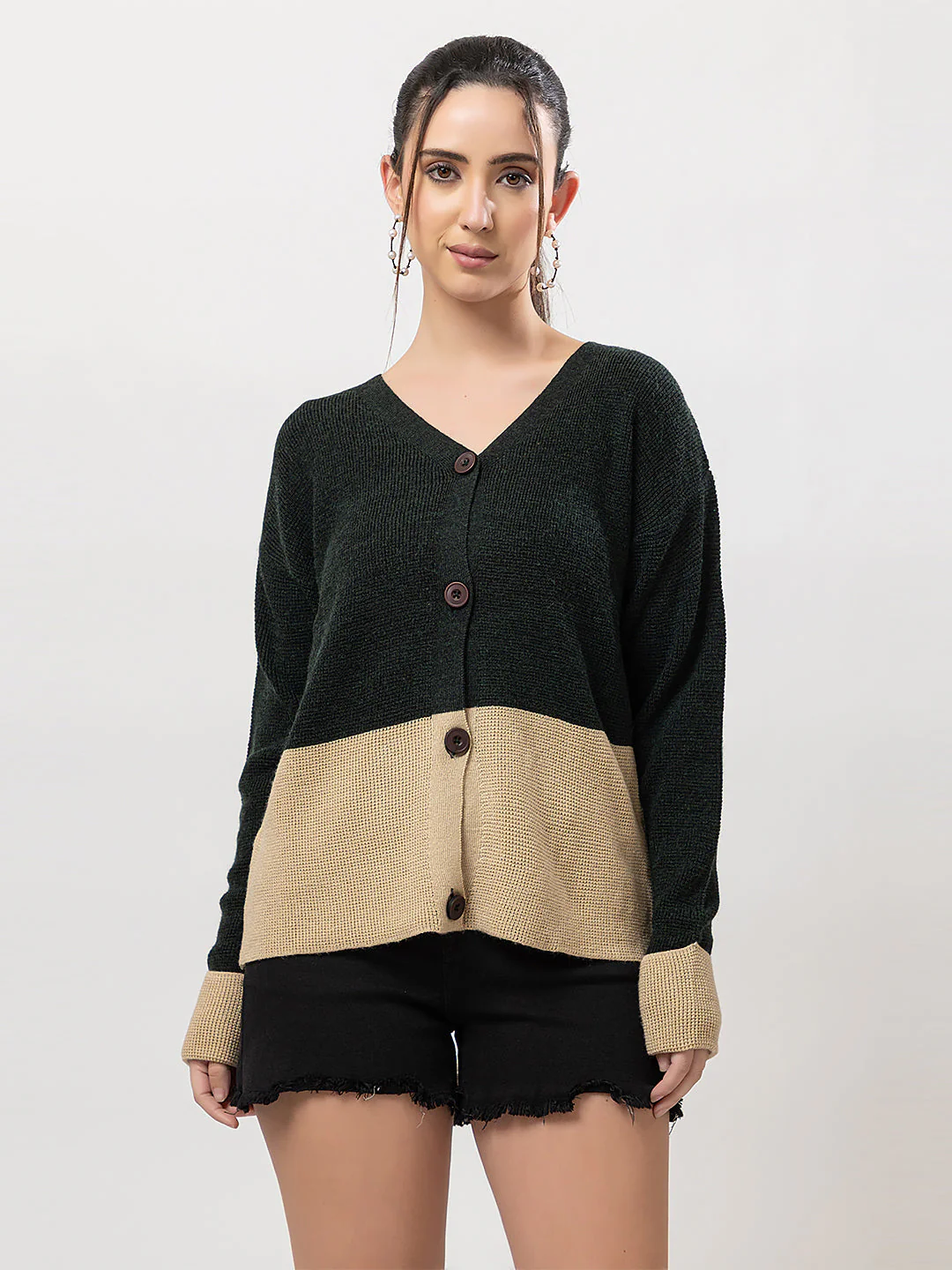 Women's Duo-Colour Cozy Cardigan