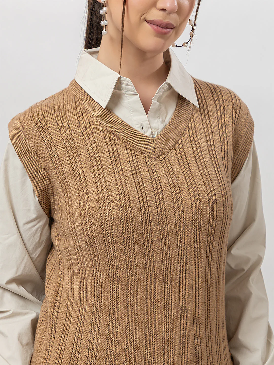 Women's Cable-Knit Half Sweater - Image 2